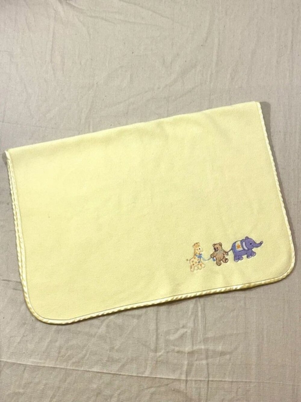 vintage yellow baby blanket
